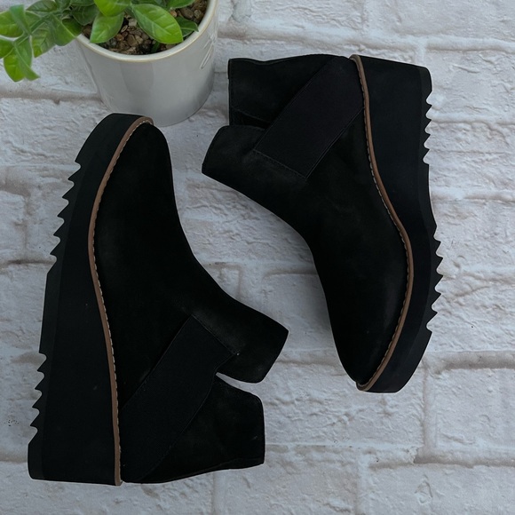 Eileen Fisher Lark wedge heel booties women’s size 5.5 - Picture 3 of 11